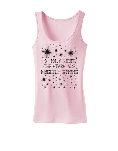 O Holy Night Shining Christmas Stars Womens Tank Top-Womens Tank Tops-TooLoud-SoftPink-X-Small-Davson Sales