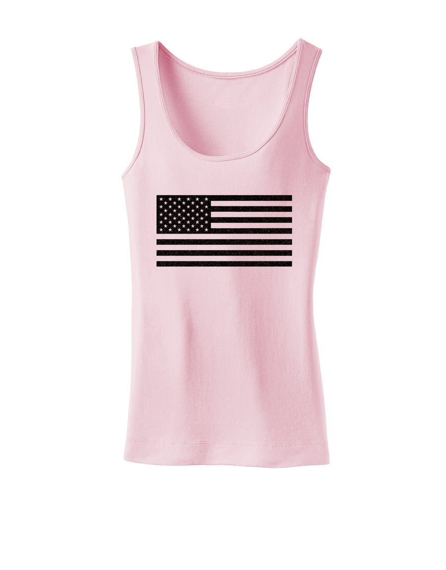 American Flag Glitter - Black Womens Tank Top-Womens Tank Tops-TooLoud-White-X-Small-Davson Sales