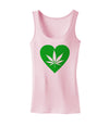 Marijuana Leaf Heart Green Womens Tank Top-Womens Tank Tops-TooLoud-SoftPink-X-Small-Davson Sales