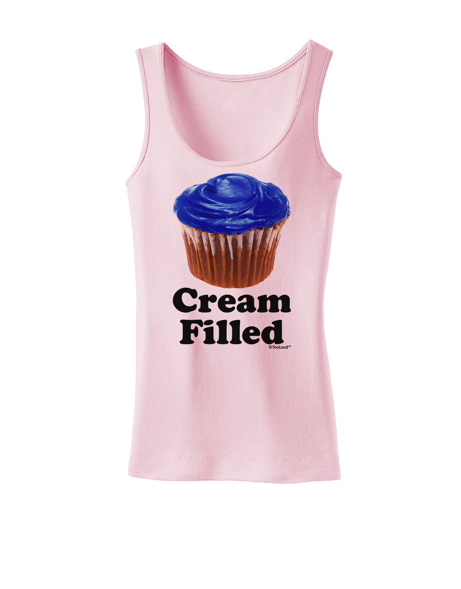 Cream Filled Blue Cupcake Design Womens Tank Top by TooLoud-Womens Tank Tops-TooLoud-White-X-Small-Davson Sales