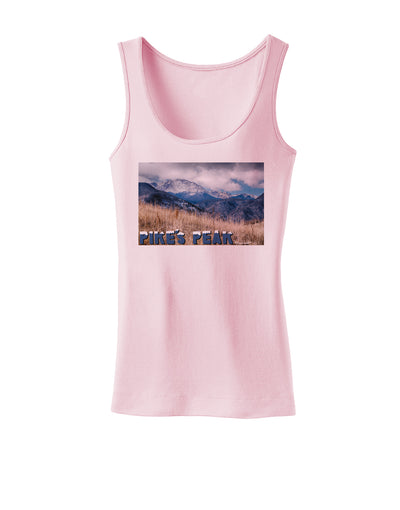 Pikes Peak CO Mountains Text Womens Petite Tank Top by TooLoud-TooLoud-SoftPink-X-Small-Davson Sales