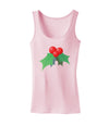 holly Christmas Design Womens Tank Top-Womens Tank Tops-TooLoud-SoftPink-X-Small-Davson Sales