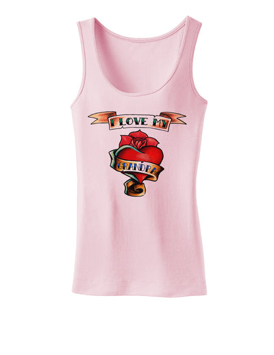 Tattoo Heart I Love My Grandpa Womens Tank Top-Womens Tank Tops-TooLoud-SoftPink-X-Small-Davson Sales