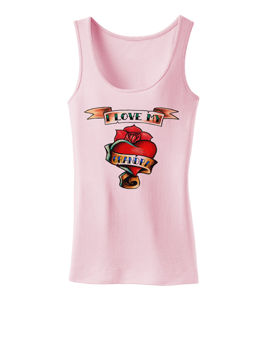 Tattoo Heart I Love My Grandpa Womens Tank Top-Womens Tank Tops-TooLoud-White-X-Small-Davson Sales