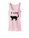 I Like Cat Silhouette Design Womens Tank Top by TooLoud-Womens Tank Tops-TooLoud-SoftPink-X-Small-Davson Sales