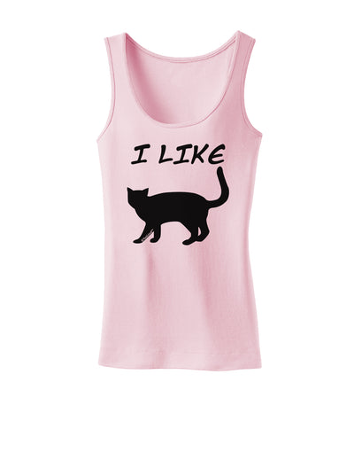 I Like Cat Silhouette Design Womens Tank Top by TooLoud-Womens Tank Tops-TooLoud-SoftPink-X-Small-Davson Sales