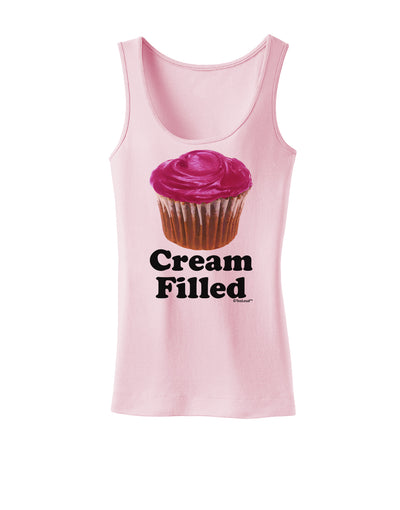 Cream Filled Pink Cupcake Design Womens Tank Top by TooLoud-Womens Tank Tops-TooLoud-SoftPink-X-Small-Davson Sales