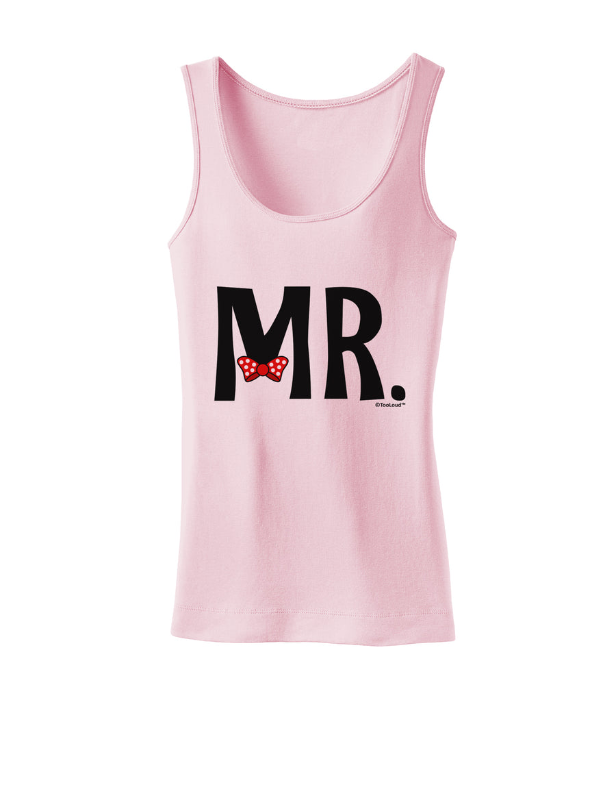 Matching Mr and Mrs Design - Mr Bow Tie Womens Tank Top by TooLoud-Womens Tank Tops-TooLoud-White-X-Small-Davson Sales