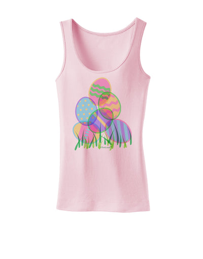 Gel Look Easter Eggs Womens Petite Tank Top-TooLoud-SoftPink-X-Small-Davson Sales