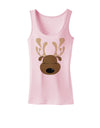 Cute Reindeer Face Christmas Womens Tank Top-Womens Tank Tops-TooLoud-SoftPink-X-Small-Davson Sales