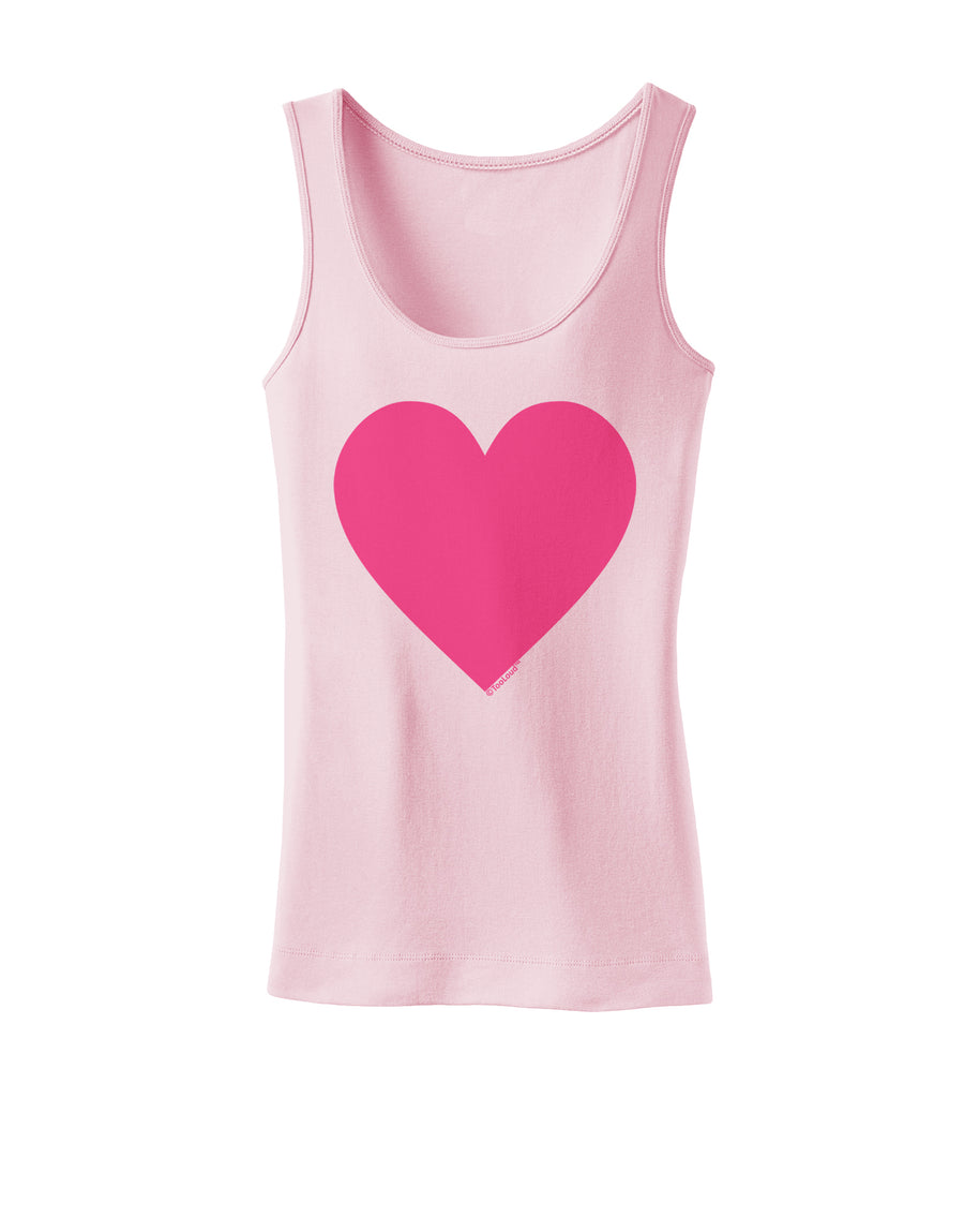 Big Pink Heart Valentine's Day Womens Tank Top-Womens Tank Tops-TooLoud-White-X-Small-Davson Sales