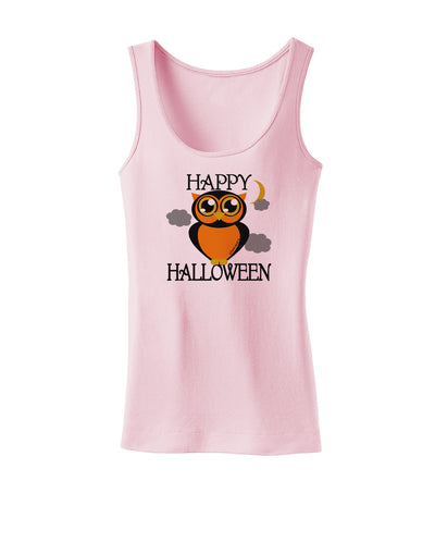 Owl Orange Text Womens Tank Top-Womens Tank Tops-TooLoud-SoftPink-X-Small-Davson Sales