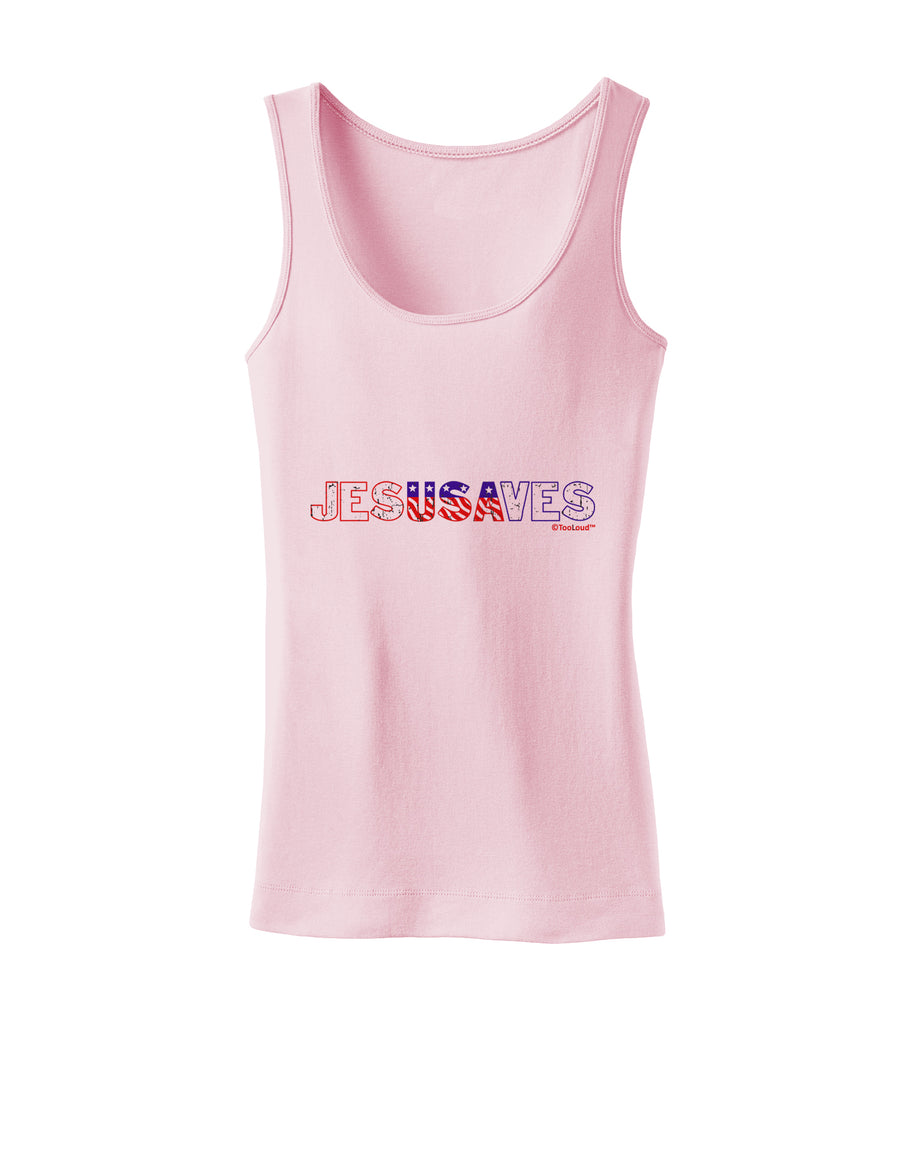 JesUSAves - Jesus Saves USA Design Womens Tank Top by TooLoud-Womens Tank Tops-TooLoud-White-X-Small-Davson Sales