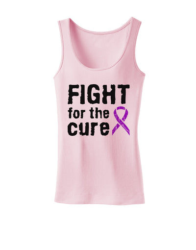 Fight for the Cure - Purple Ribbon Alzheimers Disease Womens Tank Top-Womens Tank Tops-TooLoud-SoftPink-X-Small-Davson Sales