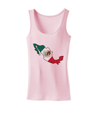 Mexico Outline - Mexican Flag Womens Tank Top by TooLoud-Womens Tank Tops-TooLoud-SoftPink-X-Small-Davson Sales