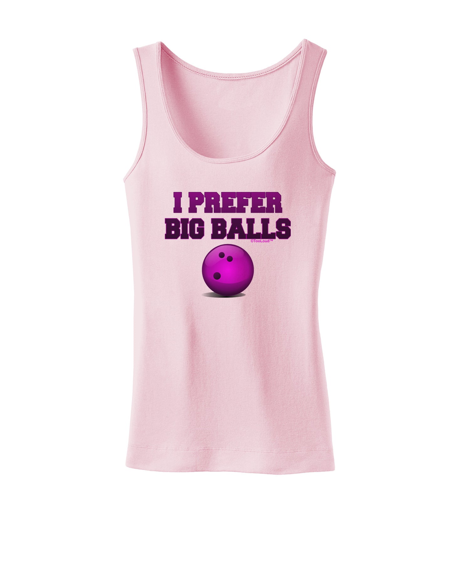 I Prefer Big Balls - Bowling Womens Petite Tank Top-TooLoud-SoftPink-X-Small-Davson Sales