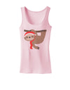 Cute Christmas Sloth with Santa Hat Womens Tank Top-Womens Tank Tops-TooLoud-SoftPink-X-Small-Davson Sales