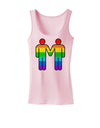 Rainbow Gay Men Holding Hands Womens Tank Top-TooLoud-SoftPink-X-Small-Davson Sales