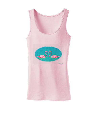 Love Birds - Flamingos Watercolor Womens Tank Top-Womens Tank Tops-TooLoud-SoftPink-X-Small-Davson Sales