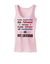 Libertarian Against Authority Abuse Womens Petite Tank Top-TooLoud-SoftPink-X-Small-Davson Sales