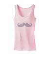 Big Silver White Mustache Womens Tank Top-Womens Tank Tops-TooLoud-SoftPink-X-Small-Davson Sales