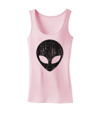 Extraterrestrial Face - Alien Distressed Womens Tank Top by TooLoud-Womens Tank Tops-TooLoud-SoftPink-X-Small-Davson Sales