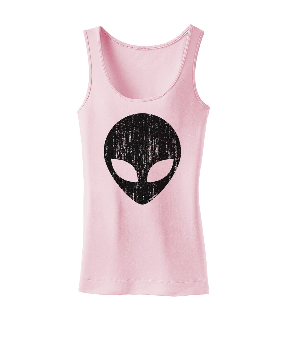 Extraterrestrial Face - Alien Distressed Womens Tank Top by TooLoud-Womens Tank Tops-TooLoud-White-X-Small-Davson Sales