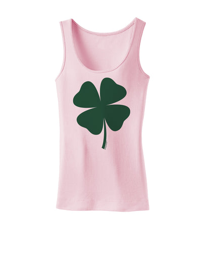 Lucky Four Leaf Clover St Patricks Day Womens Tank Top-Womens Tank Tops-TooLoud-SoftPink-X-Small-Davson Sales
