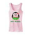 Happy Huladays Christmas Penguin - Red and Green Womens Tank Top-Womens Tank Tops-TooLoud-SoftPink-X-Small-Davson Sales