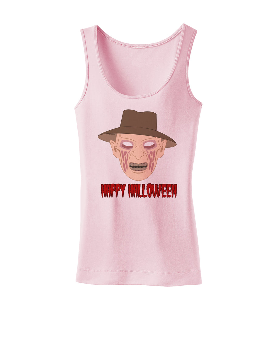 Scary Face With a Hat - Happy Halloween Womens Tank Top-Womens Tank Tops-TooLoud-White-X-Small-Davson Sales