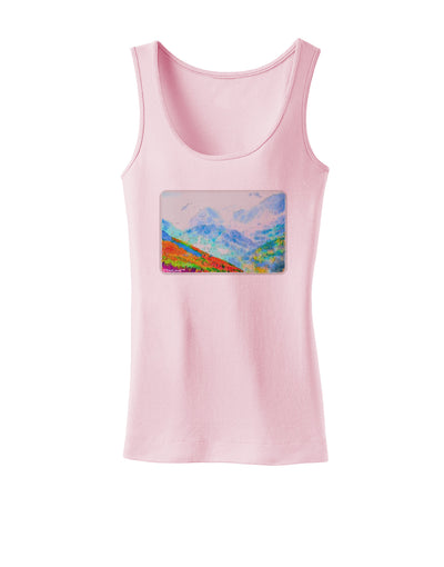 CO Fog Mountains Watercolor Womens Tank Top-Womens Tank Tops-TooLoud-SoftPink-X-Small-Davson Sales