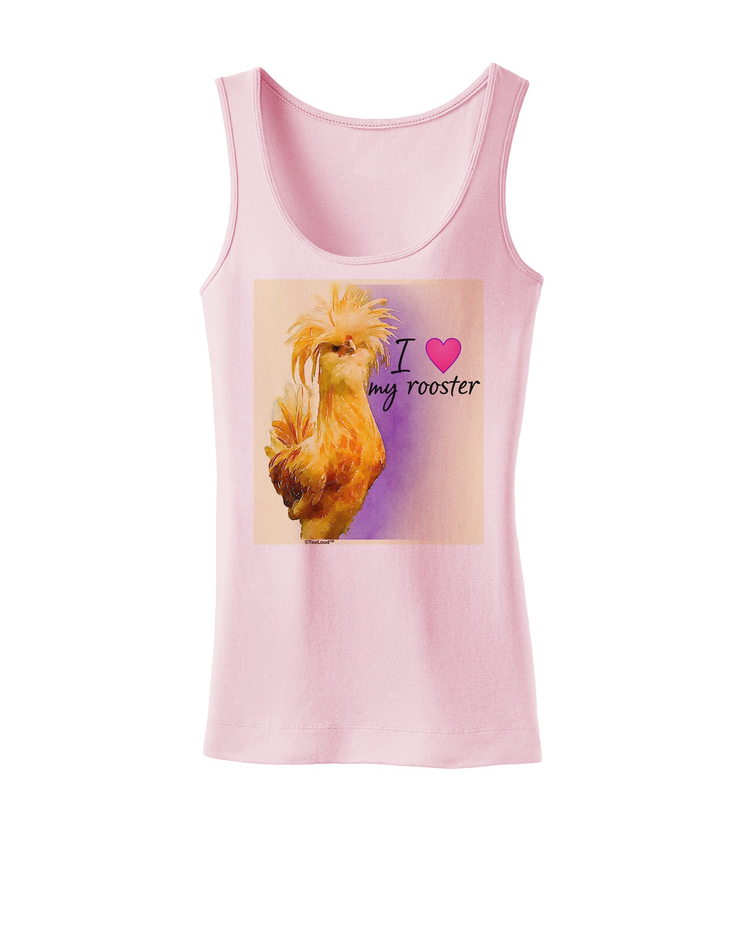 I Heart My Rooster Womens Petite Tank Top-Womens Tank Tops-TooLoud-SoftPink-X-Small-Davson Sales