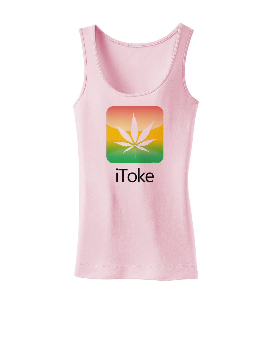 iToke Logo - Marijuana Leaf Womens Tank Top-Womens Tank Tops-TooLoud-White-X-Small-Davson Sales