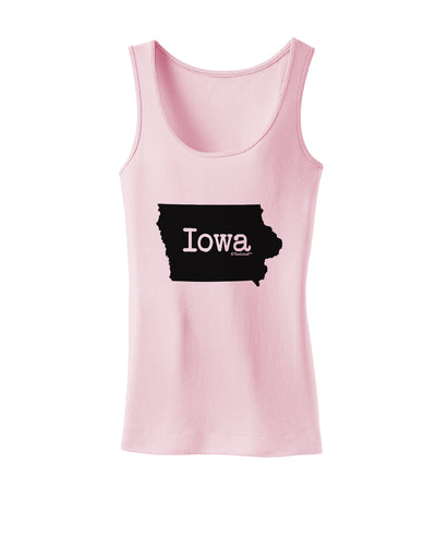 Iowa - United States Shape Womens Tank Top by TooLoud-Womens Tank Tops-TooLoud-SoftPink-X-Small-Davson Sales