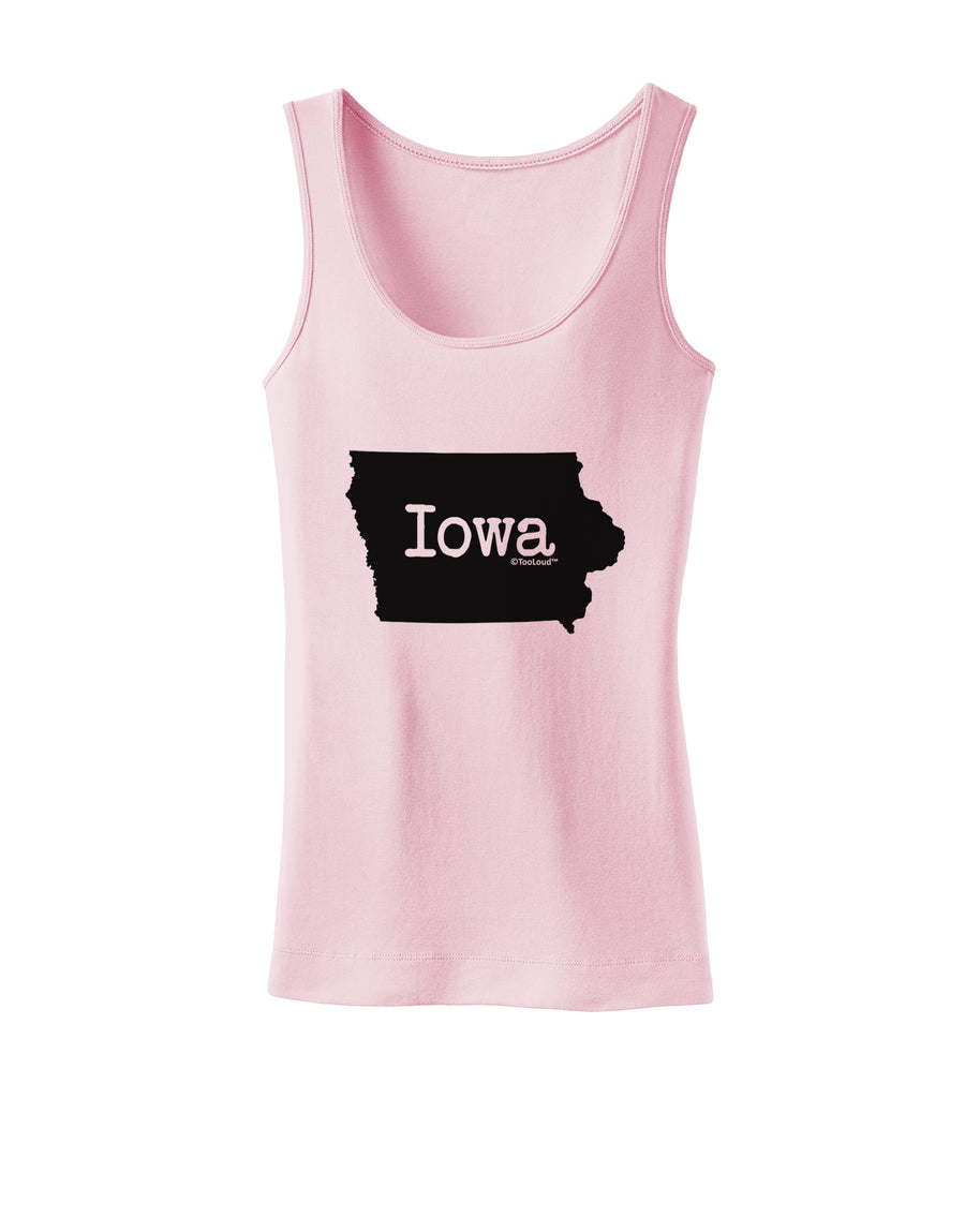 Iowa - United States Shape Womens Tank Top by TooLoud-Womens Tank Tops-TooLoud-White-X-Small-Davson Sales