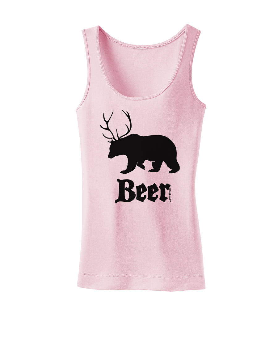 Beer Animal Womens Petite Tank Top-TooLoud-White-X-Small-Davson Sales