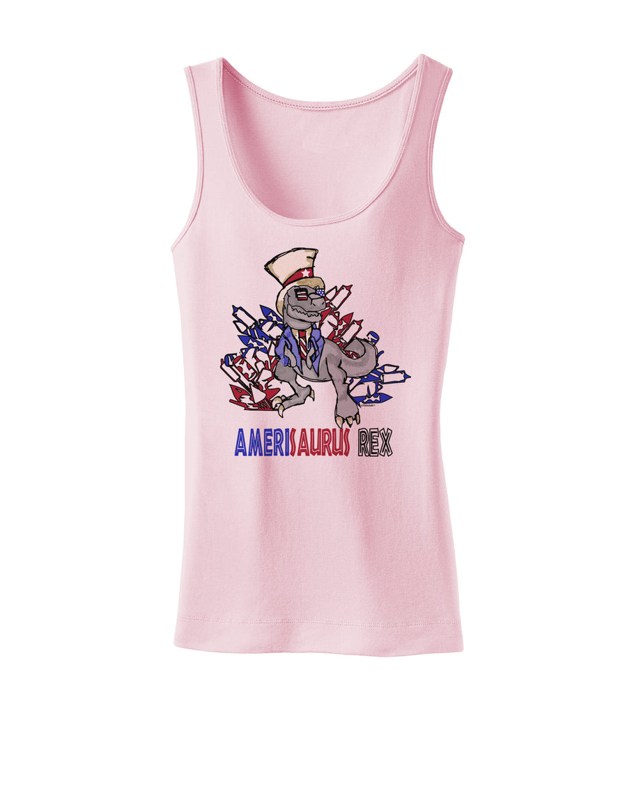 TooLoud AMERISAURUS REX Womens Petite Tank Top-Womens Tank Tops-TooLoud-White-X-Small-Davson Sales