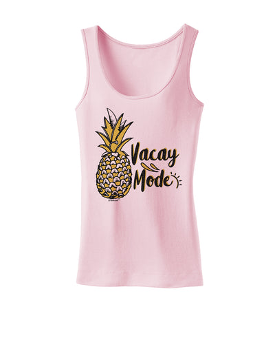 Vacay Mode Pinapple Womens Petite Tank Top-Womens Tank Tops-TooLoud-SoftPink-X-Small-Davson Sales