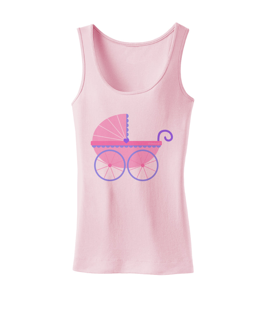 Baby Girl Carriage Womens Tank Top-Womens Tank Tops-TooLoud-White-X-Small-Davson Sales