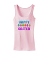 Happy Easter Decorated Eggs Womens Petite Tank Top-TooLoud-SoftPink-X-Small-Davson Sales