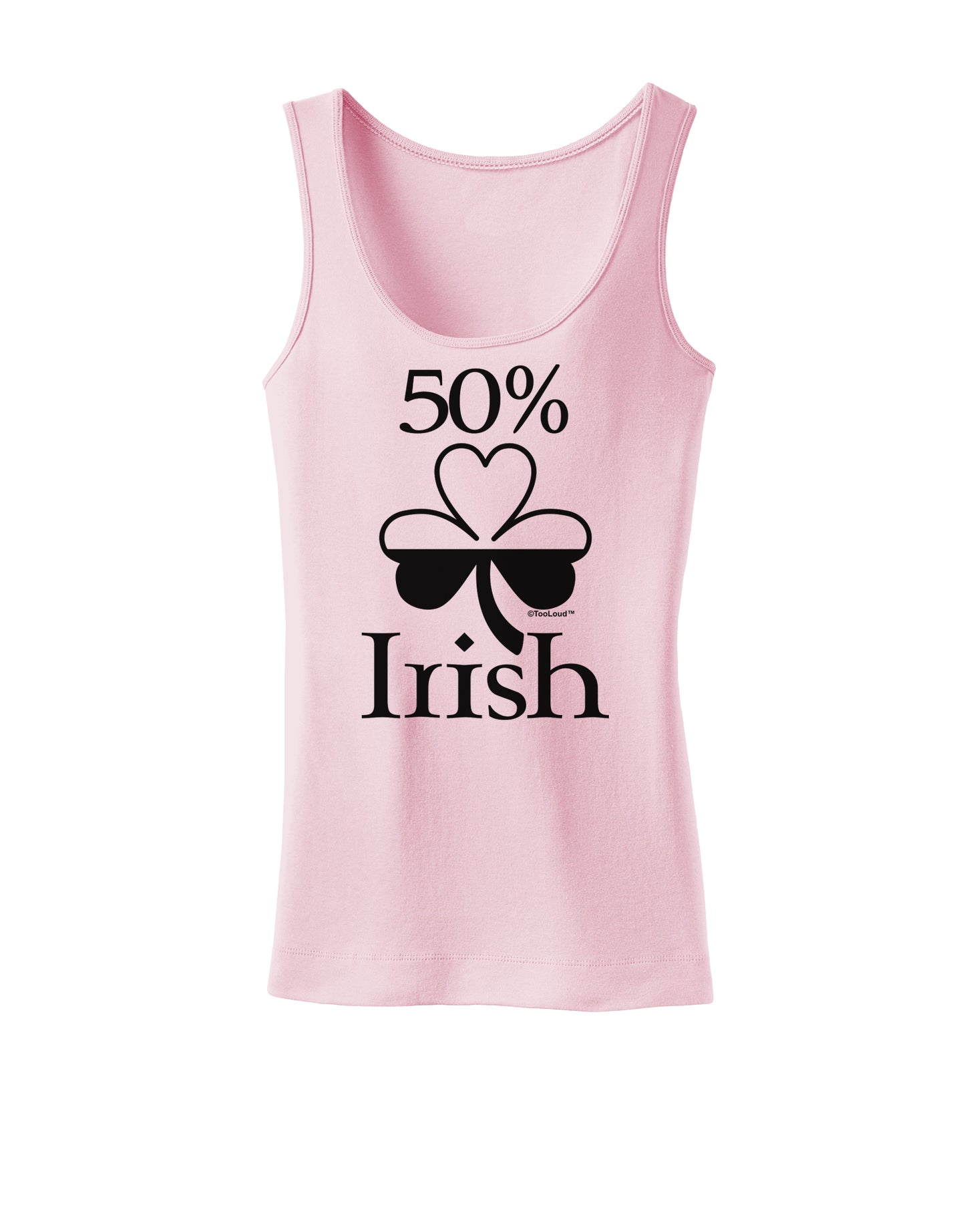 50 Percent Irish - St Patricks Day Womens Tank Top by TooLoud-Womens Tank Tops-TooLoud-SoftPink-X-Small-Davson Sales