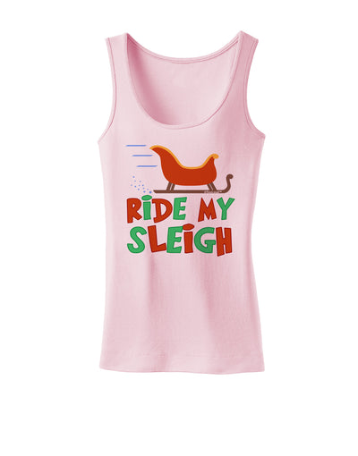 Ride My Sleigh Color Womens Tank Top-Womens Tank Tops-TooLoud-SoftPink-X-Small-Davson Sales