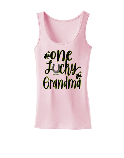 One Lucky Grandma Shamrock Womens Petite Tank Top-Womens Tank Tops-TooLoud-SoftPink-X-Small-Davson Sales