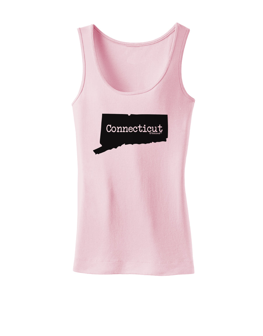 Connecticut - United States Shape Womens Tank Top by TooLoud-Womens Tank Tops-TooLoud-White-X-Small-Davson Sales