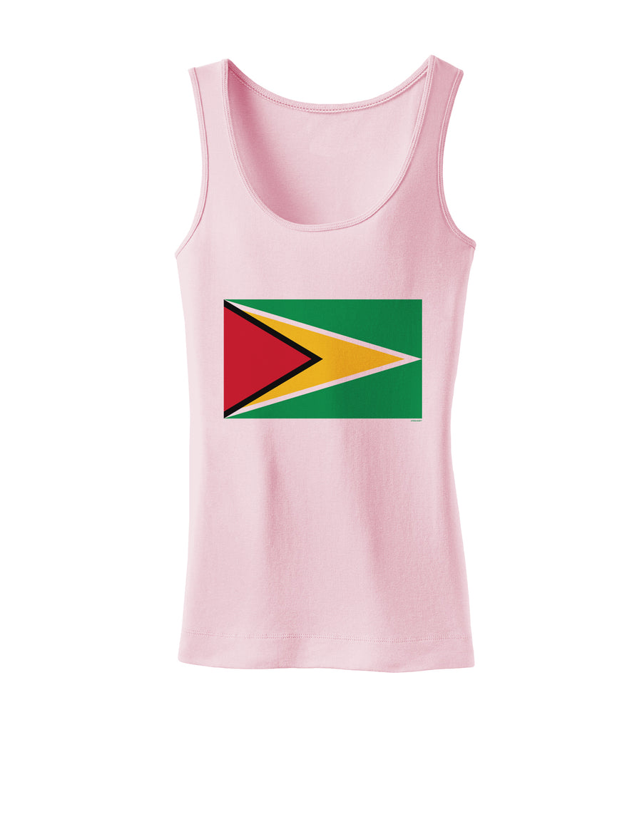 TooLoud Guyana Flag Womens Petite Tank Top-Womens Tank Tops-TooLoud-White-X-Small-Davson Sales