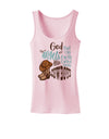 God put Angels on Earth and called them Cowboys Womens Petite Tank Top-Womens Tank Tops-TooLoud-SoftPink-X-Small-Davson Sales