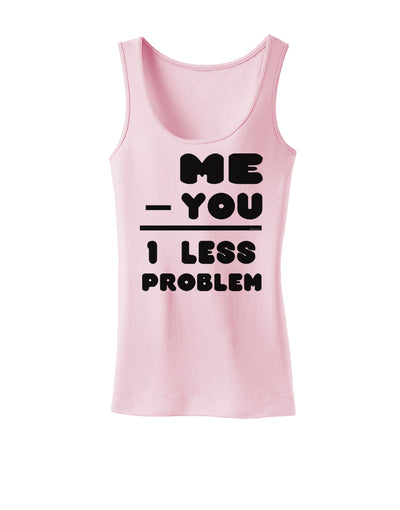 Me - You = 1 Less Problem Womens Tank Top-Womens Tank Tops-TooLoud-SoftPink-X-Small-Davson Sales