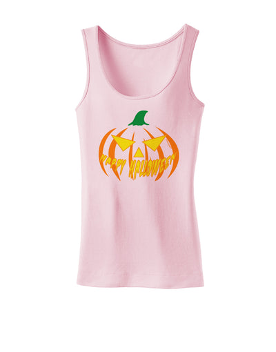 Happy Halloween Jack Yellow Womens Tank Top-Womens Tank Tops-TooLoud-SoftPink-X-Small-Davson Sales