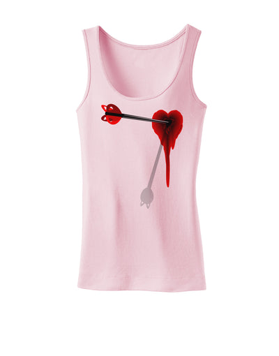 Cupid's Arrow Heart Shot Wound Womens Tank Top-Womens Tank Tops-TooLoud-SoftPink-X-Small-Davson Sales