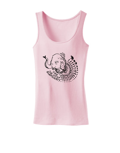 TooLoud Save the Asian Elephants Womens Petite Tank Top-Womens Tank Tops-TooLoud-SoftPink-X-Small-Davson Sales